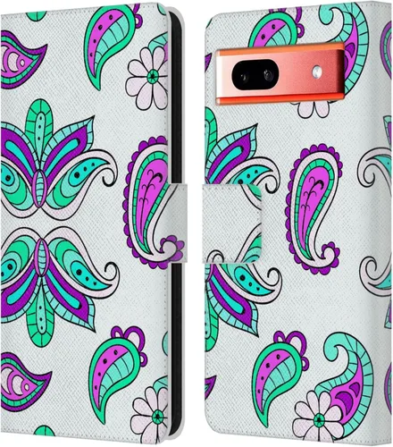Miniatura 11 de Head Case Designs Officially Licensed Haroulita Blue Flower Cute Flower Pattern Leather Wallet Case Compatible with Google Pixel 7a