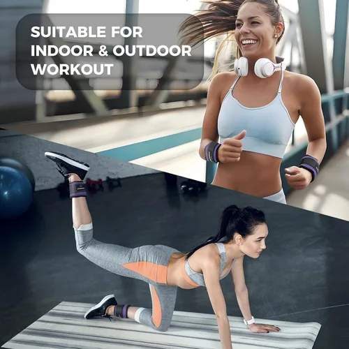 Miniatura 6 de RitFit Ankle Weights - A Pair of 2/3/4/6/8/10 LBS, Wrist Weights with Adjustable Straps for Women & Men, Leg Weights for Walking, Running, Yoga