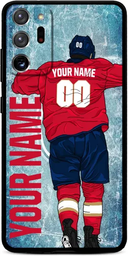 Miniatura 14 de Funda personalizada de bricolaje con nombre y número de hockey sobre hielo para Samsung Galaxy Note 20/20 Ultra 10 Pro Note 9 8, silicona líquida