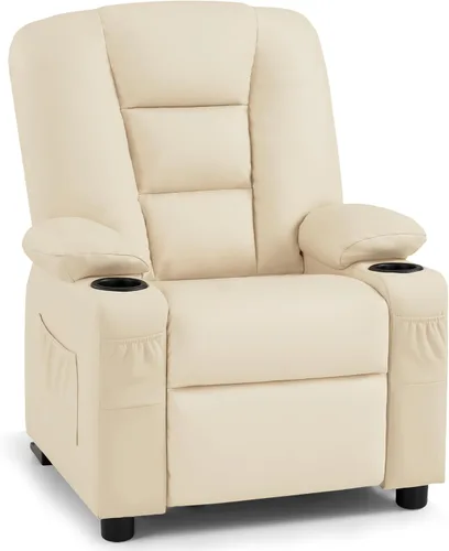 Miniatura 12 de MCombo Sillón reclinable para niños grandes para edades 3+, Silla reclinable para niños, Sillón reclinable para niños pequeños con portavasos, Cuero