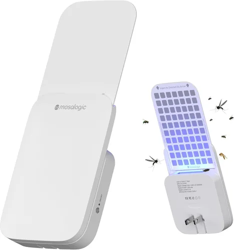 Miniatura 15 de Mosalogic - Trampa para moscas y otros insectos enchufable, mata moscas de la fruta, atrapamoscas, atrapapolillas, atrayente UV, para 93 m² de Rosa