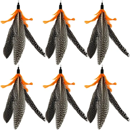 Miniatura 7 de Recambio de juguetes de plumas para gatos, 16 piezas de repuesto para gatos de interior 16 piezas de repuestos de juguete de plumas de gato