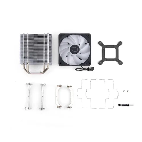 Miniatura 9 de Cooler Master Hyper 212 Halo CPU Air Cooler - Acabado de aluminio blanco puro, 4 tubos de calor de contacto directo continuo con aletas, ventilador