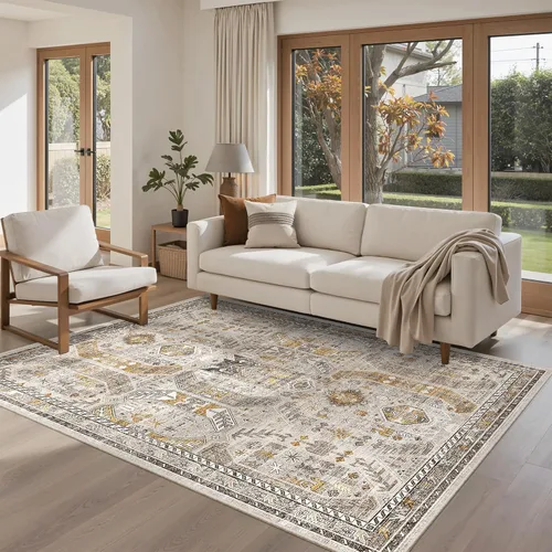 Miniatura 737 de Madane Tapete lavable de 2 x 10 pies para pasillo, cocina, recibidor, clásico, suave, antideslizante para interiores, casa de campo, baño, sala