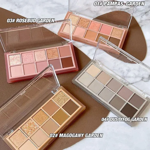 Miniatura 5 de Paleta de sombra de ojos de 10 colores, sombra de ojos mate y purpurina, maquillaje de textura aterciopelada, paleta de sombra de ojos desnuda