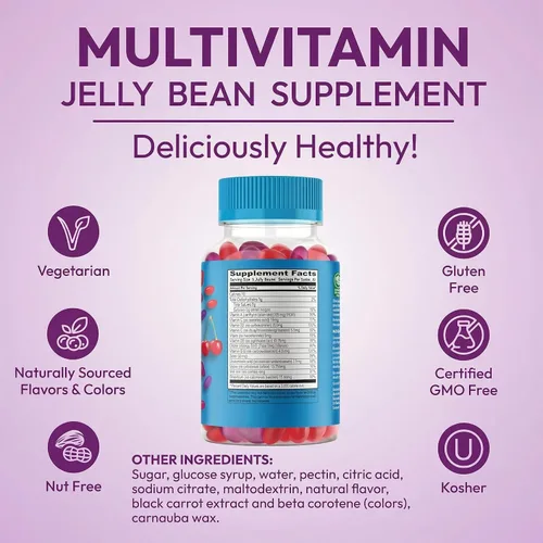 Miniatura 7 de Human Beanz Gomitas multivitamínicas con zinc para hombres y mujeres, suplementos dietéticos de apoyo inmunológico para adultos, vegetarianos, 120