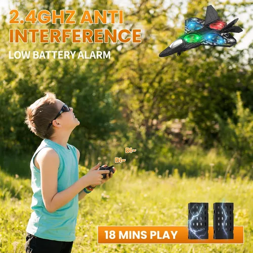 Miniatura 4 de Avión RC de 2.4 GHz, avión de control remoto L0712, cuadricóptero flotando con avión de combate estacionario automático, avión RC RTF para Gris