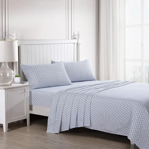 Miniatura 2 de Laura Ashley - Juego de sábanas King, Sábanas de cama extremadamente suaves con una sensación ligera y naturalmente sedosa de algodón satinado