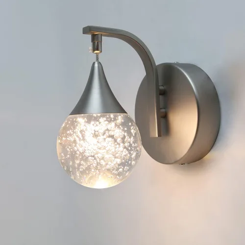 Miniatura 12 de Sedelan Aplique de pared de cristal, apliques de pared LED modernos para interiores, lámpara de pared de luna regulable de 5 W para dormitorio