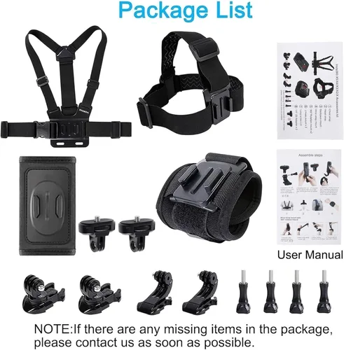 Miniatura 9 de Kit de accesorios para Insta360 One X5/X4/X3/X2/X, One R, X y GoPro Hero 9, nueva montura de enganche rápido para la cabeza + arnés de montaje