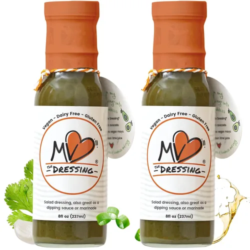 Miniatura 8 de MV The Dressing Vinagreta balsámica de aceite de oliva premium, aderezo de ensalada de dieta mediterránea, adobo y salsa de inmersión, sin gluten