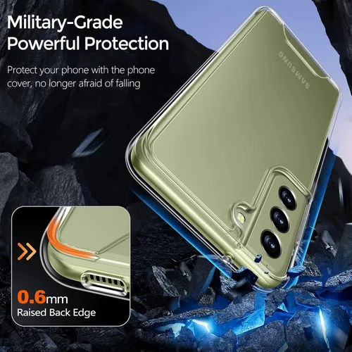 Miniatura 3 de Rayboen Funda para Samsung Galaxy S21 FE 5G con 2 protectores de pantalla suaves, diseño híbrido transparente, a prueba de golpes, delgada