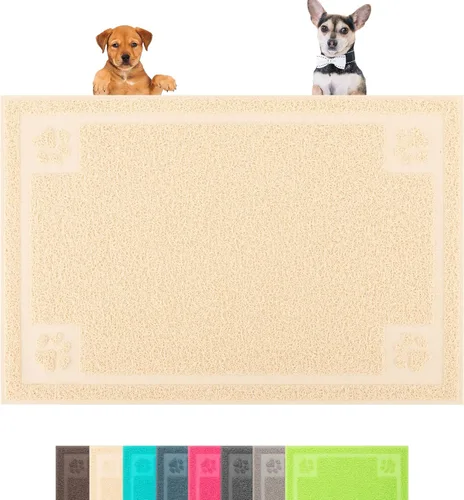 Darkyazi Tapete de alimentación para mascotas grande para perros y gatos, 24 x 36 pulgadas, flexible y fácil de limpiar, lo mejor para tapete de