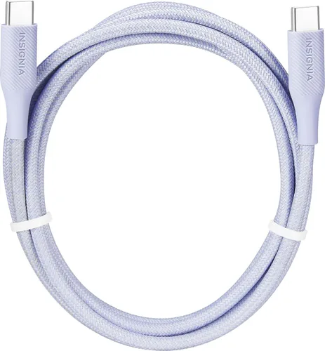 Miniatura 4 de Insignia Cable trenzado USB-C a USB-C (5 pies, morado claro)