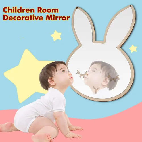 Miniatura 8 de TITA-DONG Espejo acrílico 3D con forma de nube, calcomanía decorativa de acrílico nórdico para pared, decoración del hogar, decoración del hogar