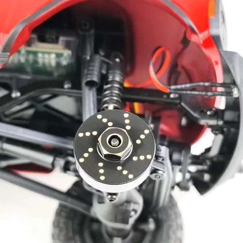 Miniatura 5 de 4 piezas de 13 g de pesas de rueda de latón con adaptador de bujes hexagonales de rueda extendidos de 7 mm para Axial SCX24 AXI90081 AXI00001