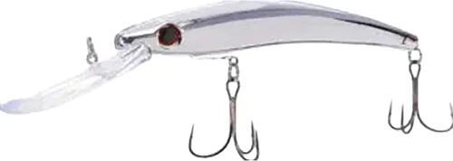 Miniatura 2 de Bill Lewis Pesca Lipless Realista Trolling Preciso Walleye Crankbait Lite con dos grandes Mustad Triple Grips BH Wonderbread en blanco