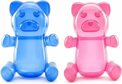 Miniatura 8 de 4E's Novelty 2 ositos inflables de goma enormes de 24 pulgadas, decoraciones de fiesta de Candyland para niñas, recuerdos de fiesta de cumpleaños