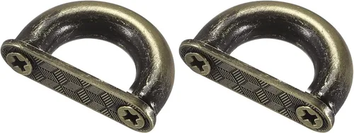 Miniatura 6 de uxcell Hebilla de puente de arco, conector de anillo en D de metal, grillete para colgar bolsas, correa de bolso, bricolaje y manualidades Tono