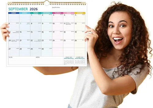 Miniatura 7 de Calendario de Pared 2026-2027 - Ene 2026 - Jun 2027, Calendario de 18 Meses 2026-2027, 14.57 x 11.42 Pulgadas, Calendario 2026, Calendario Mensual