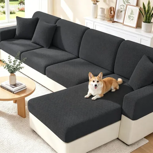 Miniatura 72 de YEMYHOM 【Liquidación】 Fundas Elásticas para Cojines de 1 Pieza, Fundas de Cojín de Asiento para Sofá y Silla, Funda Suave de Sofá de Repuesto
