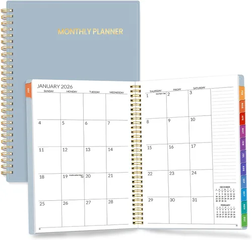 Miniatura 13 de SUNEE Agenda mensual 2026-2027 – Calendario de 18 meses desde julio de 2026 a diciembre de 2027, agenda anual de 7 x 10 pulgadas con pestañas