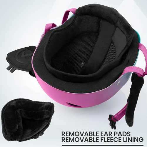 Miniatura 4 de OutdoorMaster Kelvin - Casco de esquí y snowboard para hombres, mujeres y jóvenes Gradiente morado y azul.