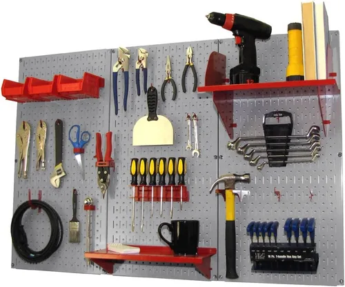 Miniatura 26 de Organizador de herramienta control de pared 30-wrk-400wb estándar panel perforado mesa de trabajo de metal, 30-WRK-400 BB Negro