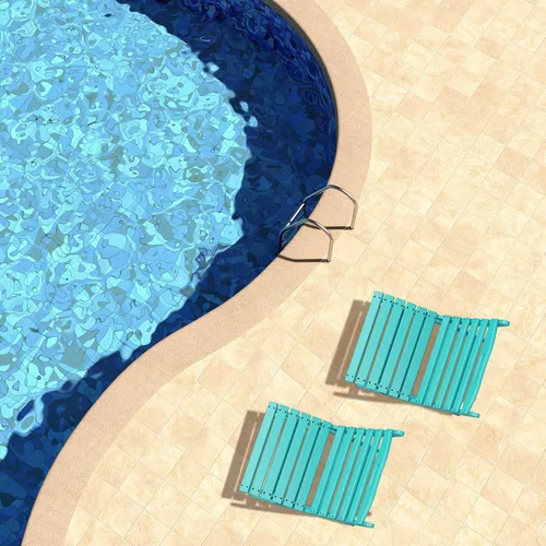 Miniatura 6 de GREENVINES Silla plegable Xavier Wave Sillas Adirondack portátiles Plástico HDPE Silla para fogata para todo tipo de clima Aqua