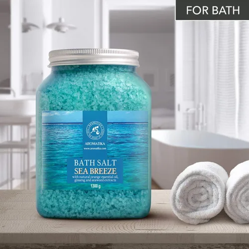 Miniatura 4 de Sal marina de baño de 46 onzas, sal de brisa marina, sales marinas naturales de baño, lo mejor para un buen sueño, relajante, calmante, cuidado