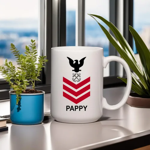 Miniatura 2 de Carpe Diem Designs Taza personalizable de la Armada de los Estados Unidos para café, cacao y tarros de masón, fabricados en los Estados Unidos.