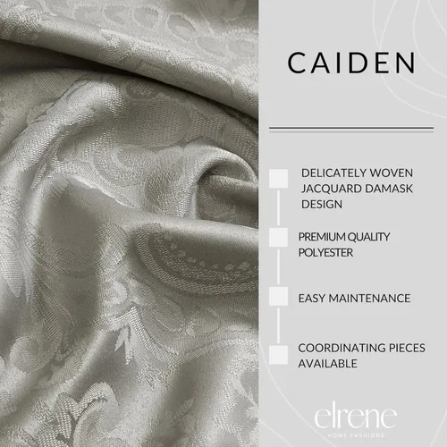 Miniatura 3 de Elrene Home Fashions Caiden Elegance - Servilleta, diseño de Damasco Plata