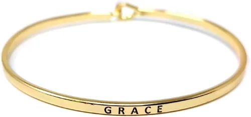 Miniatura 7 de By you - Brazalete con gancho, pulsera delgada grabada con un mensaje positivo e inspirador