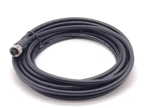 Miniatura 36 de Elecbee Cable M12 A-Code Conector recto de cabeza hembra individual Cable eléctrico de enchufe de aviación (cable de 12 pines 1M/3.3 pies)