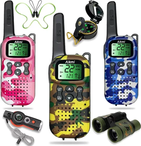 Miniatura 8 de Walkie Talkies para niños, juguetes, regalos para niños, radio de 2 vías de largo alcance para niños de 5 años en adelante, ideal para acampar