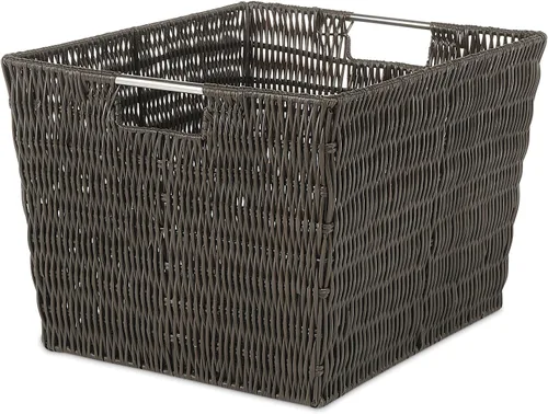 Whitmor Rattique canasto de almacenamiento con cesta - Espresso