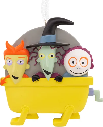 Hallmark Disney Tim Burton's The Nightmare Before Christmas Lock, Shock and Barrel - Adorno de Navidad, 0.63 x 3.00 x 3.00 pulgadas