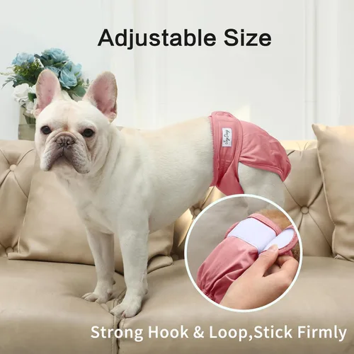 Miniatura 7 de JoyDaog Pañales para perras para perros medianos, paquete de 4 pañales reutilizables lavables premium para perritos en período de calor