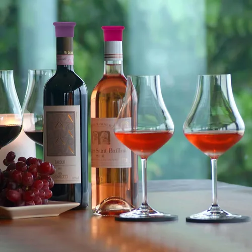 Miniatura 6 de 12 tapones de vino coloridos, corchos de vino de silicona reutilizables, tapones de champán, tapas de botellas de cerveza de bebidas, tapones