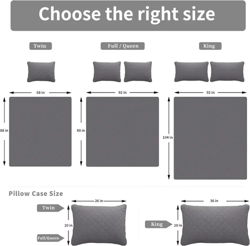 Miniatura 6 de Easy-Going - Juego de edredón reversible tamaño Queen Plus con 1 edredón y 2 fundas de almohada, colcha de cama suave, microfibra ligera resistente