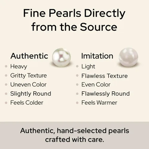 Miniatura 6 de The Pearl Source Real Pearl Necklace for Women with AAA+ Quality Round White Freshwater Genuine Cultured Pearls