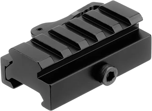 Miniatura 3 de LONSEL Picatinny - Soporte elevador, adaptador de montaje de riel de perfil bajo con bloqueo de palanca QD de liberación rápida y 5 ranuras
