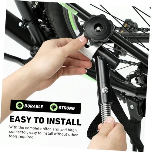 Miniatura 3 de Homoyoyo Acoplador de remolque de bicicleta, enganche de enganche de liberación rápida, adaptador de enlazador de repuesto para remolque trasero