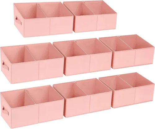 Miniatura 58 de DIMJ Contenedores de almacenamiento trapezoidales para ropa, 4 paquetes organizadores de armario y cestas de almacenamiento, cestas plegables