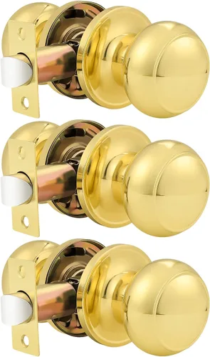 Miniatura 37 de Probrico (paquete de 10 perillas redondas para puertas de paso (sin bloqueo), perillas sin llave para cerraduras de puertas interiores/exteriores