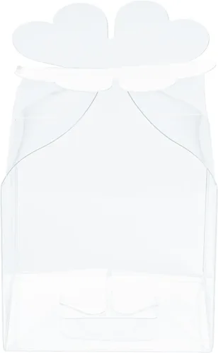 Miniatura 14 de Restaurantware - Cajas de recuerdo de boda de 2.8 x 2.4 pulgadas, 100 cajas de dulces transparentes con parte superior de trébol. Para bodas, baby