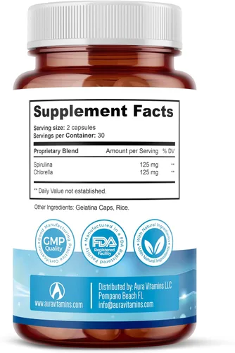 Miniatura 8 de Suplementos de células madre de 500 mg (60 cápsulas) Natural Anti-Envejecimiento y Longevidad Apoyo con Espirulina y Clorella, Impulsa la Renovación