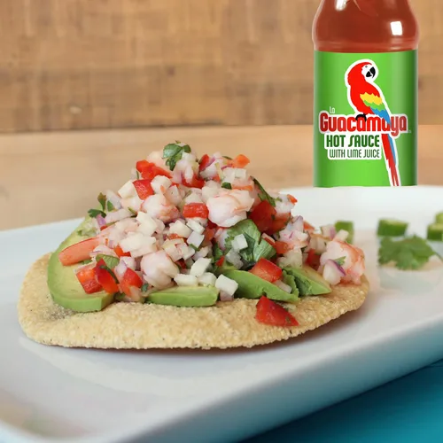 Miniatura 3 de La Guacamaya Auténtica salsa picante con jugo de lima (33.81 onzas líquidas) - Salsa picante mexicana - Salsa picante - Salsa picante Comida