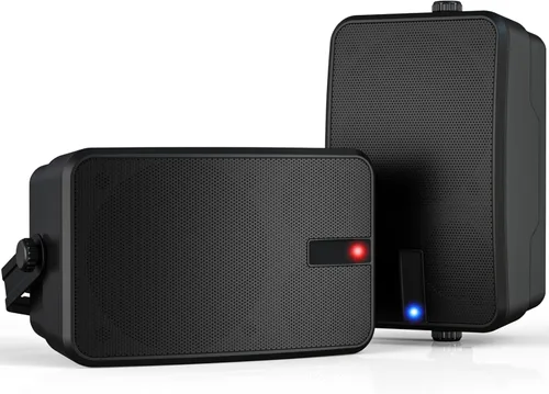 Altavoces Bluetooth para exteriores alimentados por CA de 400 W | Sincronización inalámbrica más de 100 altavoces | Soporte de pared impermeable
