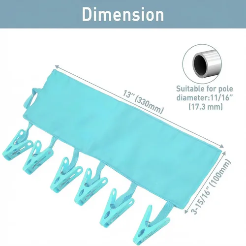 Miniatura 2 de TamBee Clips portátiles para colgar ropa de viaje, colgador de ropa de viaje, percha de secado de toallas, colgador de ropa plegable portátil